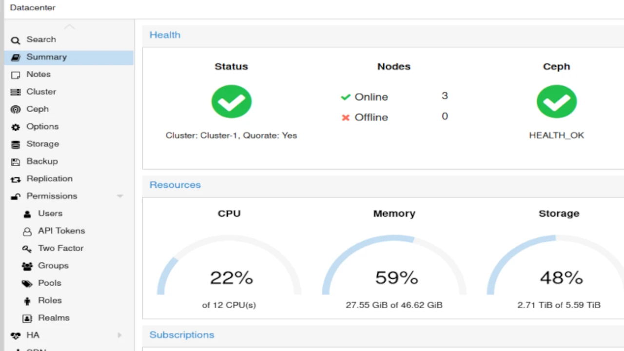 Proxmox Dashboard 3